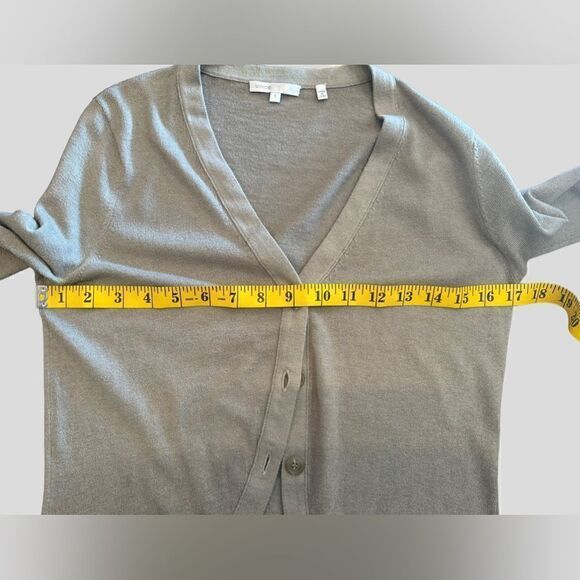 VINCE Round Hem Cardigan Cashmere Sweater Size S - Picture 10 of 11